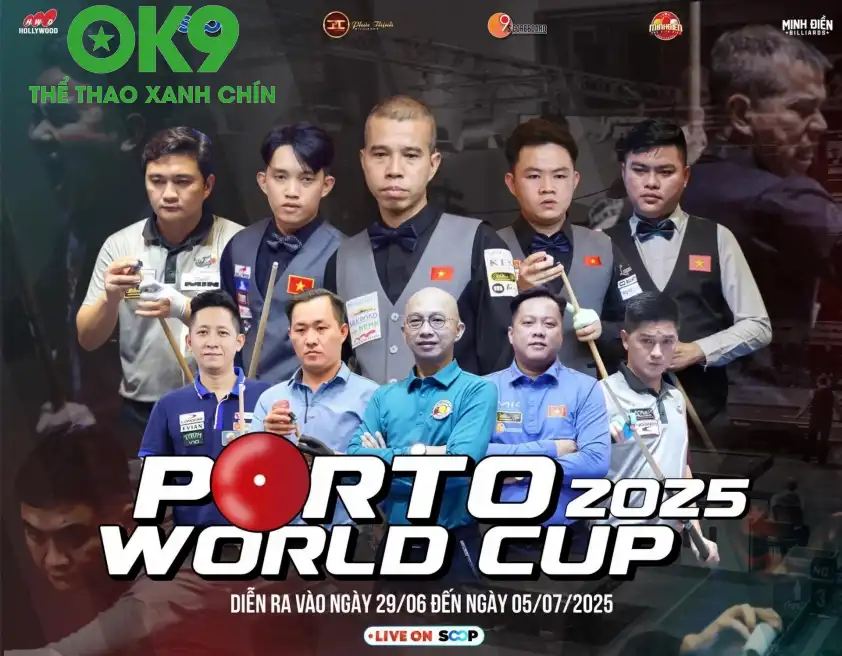 Đội hình các cơ thủ Việt Nam tham dự World Cup Porto 2025. (Ảnh: Minh Điền Billiards) Đội hình các cơ thủ Việt Nam tham dự World Cup Porto 2025. (Ảnh: Minh Điền Billiards)